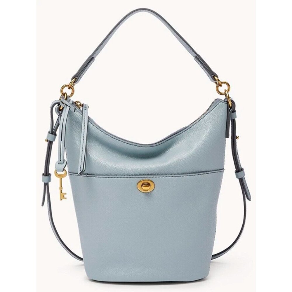 S Fossil Talulla Small Hobo Shoulder Bag Blue Leather SHB3035180 NWT $230